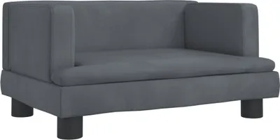 Produktbild von Hundebett Dunkelgrau 60x40x30 cm Samt