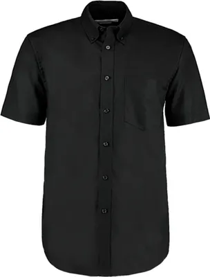 Produktbild von Kustom Kit Workwear Herren Oxford Kurzarm Hemd, Shirt, Größe:15.5 (39/40cm), Farbe:Schwarz