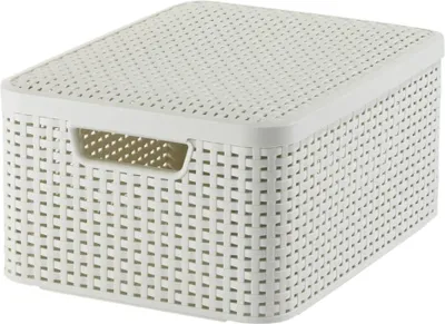 Obrázok produktu pre Curver Úložný Box Rattan Style2 S Vekom M - Krémový 03618-885