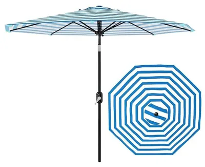 Produktbild von Sonnenschirm - Gartenschirm - 2,7 m - UPF 50+ - UV-Schutz - Neigefunktion - Kurbelgriff - Wasserabweisendes Polyester