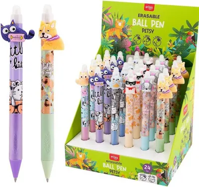 Produktbild von Rückschreib-Kugelschreiber, blau (24 Stück) EASY – Easy Stationery
