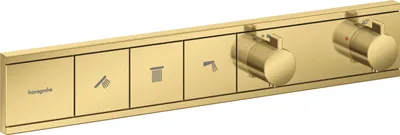 Produktbild von Fertigmontageset RAINSELECT f UP-Thermostat 3 Verbr pol. gold optic polished gold optic