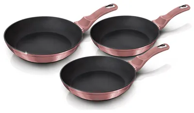 Obrázek produktu pro Berlinger Haus sada 3 granitových pánví 20/24/28cm Metallic Line I-rose BH6170