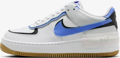 A studio shot of a single Nike Air Force 1 Shadow sneaker.