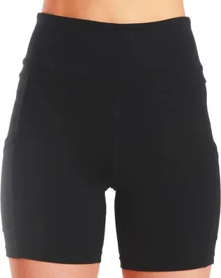 Produktbild von Jumada's - Kurze Sportleggings - Taschen - Laufen - Boxen - Yoga - Hohe Taille - Schwarz - Größe M