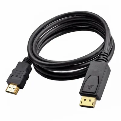 Produktbild von M39 DisplayPort auf HDMI Adapterkabel 1,8 m – DP Stecker zu HDMI Stecker für Laptop, PC & Monitor