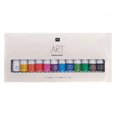 Produktbild von Gouache-Farbset - Grundfarben - 12 x 12 ml