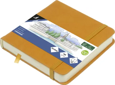 Produktbild von kangaro Skizzenbuch 80 Blatt 120 x 120 mm ockergelb