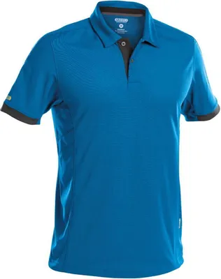 Produktbild von DASSY® Traxion Poloshirt AZURBLAU/ANTHRAZITGRAU Gr.XL Länge: STANDARD