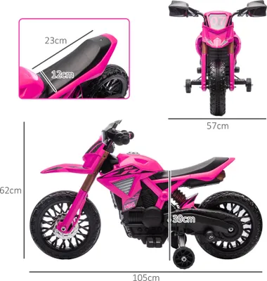 Productafbeelding van AIYAPLAY 12V Elektrische kinderfiets, kinderfiets met stabilisatorwielen, tot 3 km/u