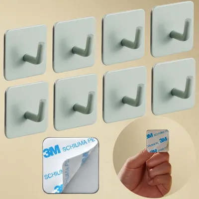 Immagine prodotto di DEKAZIA® ganci appendiabiti per bambini, colorati, appendiabiti per bambini, appendiabiti per bambini, ganci da parete per bambini (8 ganci, verde men