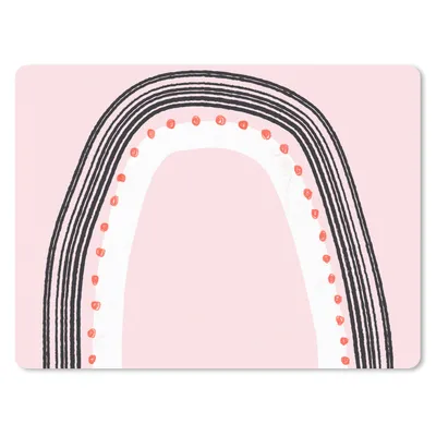 Produktbild von MuchoWow® Mauspad Mousepad Regenbogen - Minimalismus - Rosa 40x30 cm - Mousepads - Maus Mat - Pad - Mausunterlage - Anti Rutsch
