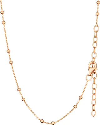 Produktbild von Längenverstellbare Kugelkette 45+5cm 925 Silber Rose verg. 2mm breit Halskette