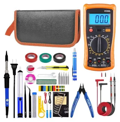 Obrázek produktu pro Eurokomp LUT0088 Pájecí sada s multimetrem v pouzdře 60W, E6180