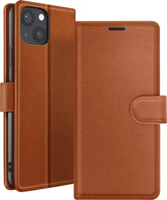 Immagine prodotto di Zanaé, custodia flip per iPhone 13 con portacarte e patta magnetica, marrone