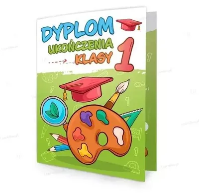 Immagine prodotto di Diploma pieghevole in formato A4 di completamento del 1° anno - 5 pastelli - LearnHow