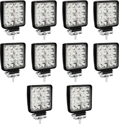 Produktbild von Jopassy 10 Stück 48W LED Arbeitsscheinwerfer Zusatzscheinwerfer Offroad Auto Scheinwerfer 10-30V Kaltweiß Arbeitslicht IP67 Wasserdicht