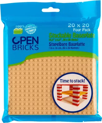 Produktbild von OPEN BRICKS OB-P20SD4 Bauplatten 20x20 cm sandfarben, 4 Stück