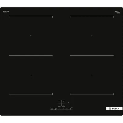 Obrázok produktu pre Bosch Serie 4 PVQ611BB6E, Čierna, Vstavaný, 60 cm, Indukčná varná doska so zónami, Sklokeramická, 4 zone(s)