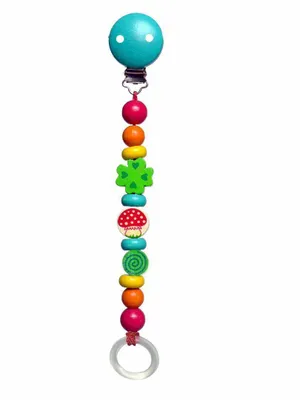 Produktbild von Babyspielzeug Schnullerkette Kleeblatt BxLxH 35x20x210mm NEU