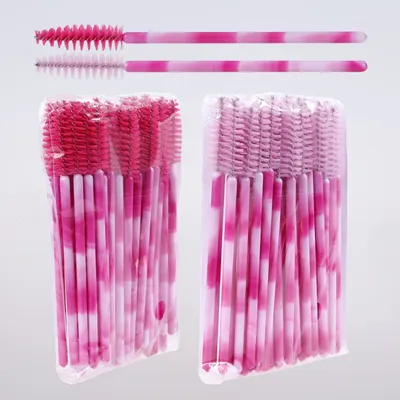 Immagine prodotto di Estensione ciglia spazzola per ciglia spazzola per mascara set rosa