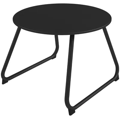 Immagine prodotto di Tavolino da Esterni Ø48x37 cm con Piedini Regolabili in Metallo Nero