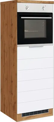 Produktbild von Held Möbel Backofen/Kühlumbauschrank für 88er Einbaukühlschrank Florenz BxTxH 60 x 60 x 165 cm weiß matt zerlegt Anschla