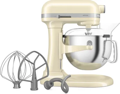 Zdjęcie produktu dla KitchenAid 5KSM60SPXEAC, Mikser stojący, Kremowy, Bić, Ugniatać, Miksowanie, 1,1 m, 5,6 l, ALMOND CREAM