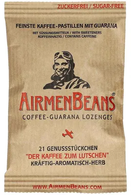 Image de AirmenBeans pastilles de café au guarana, brun, 21 pièces