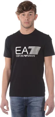 Obrázok produktu pre EA7 Pánske grafické tričko, čierne, malé