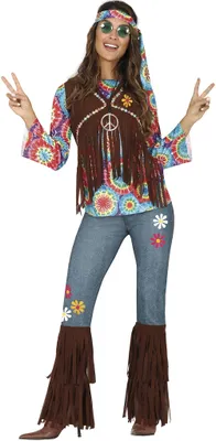 Produktbild von 70er Jahre Hippie Damenkostüm Cloe