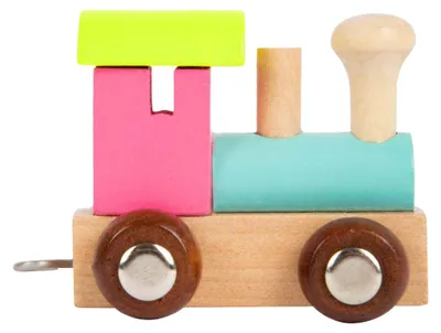 Produktbild von Small Foot Holzspielzeug Zug Lokomotive bunt 12 Stück