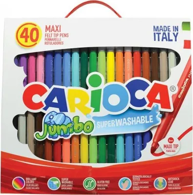 Produktbild von Carioca Jumbo Filzstift Extradick Mehrfarbig 40 Stück(e)
