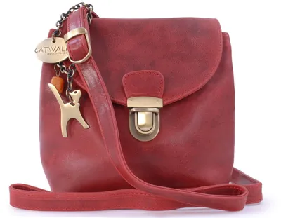 Productafbeelding van Solidchoice - Leren Crossbody Tas voor Dames in Rood