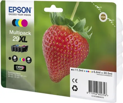 Image de Epson 29XL Multipack - 4er-Pack - Gelb, Cyan, Magenta - Tintenpatrone (C13T29964012)