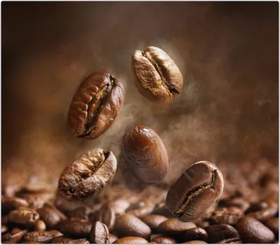 Produktbild von Spritzschutz Herdabdeckplatte Schneidebrett aus Glas Kaffeebohnen  1-Teilig (60x52cm)