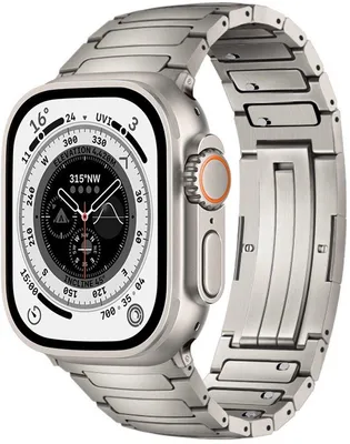 Produktbild von FFO2World Titan-Metallarmband – Für Apple Watch 38/40/41/42 mm – Leichtes Titanarmband mit Schnellverschluss – Kompatibel mit Serie 1–11 & SE – Titan
