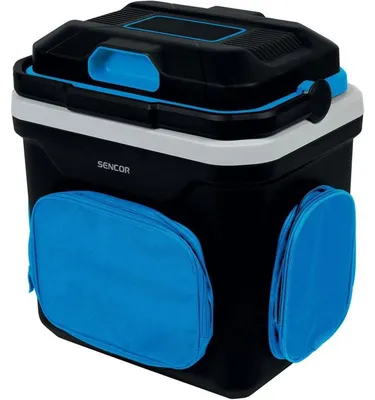 Produktbild von SENCOR SCM 3224BL-EUE4 Elektrische Kühl- und Warmhaltebox 24 L schwarz/blau, 12/230 V, 60 W, Eco-Modus, Doppelsicherheits-Deckel