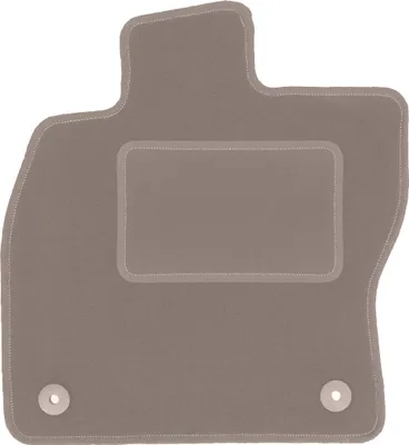 Produktbild von Fahrerfußmatte Velours beige passend für Skoda Superb III (2015-2020, Kombi, Limousine) – mit Befestigungen – passgenau