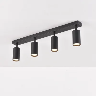 Produktbild von LED 4-flammig schwenkbare Deckenleuchte | Deckenspots schwarz
