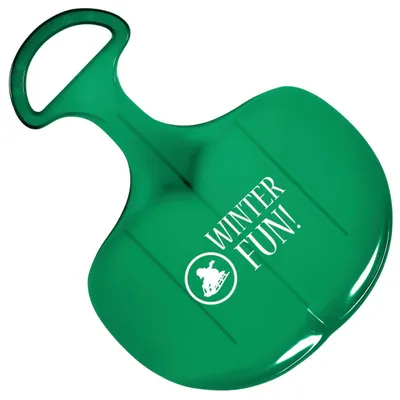 Produktbild von Lenkschlitten für Kinder & Erwachsene - robuster Poporutscher mit Griff für die Wintertage - Schlitten  Germany - trend-grün PP