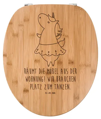 Produktbild von Mr. & Mrs. Panda WC-Brille Einhorn Ballerina - Transparent - Geschenk, WC Deckel, Party, Wohnung, Geburtstag, Einhörner, Sitz, Toilettendeckel, Unicorn, Brille, Klodeckel