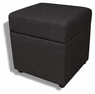 Zdjęcie produktu dla Pufa kwadratowa z pojemnikiem salon sypialnia 38x38x42 czarna OTTO BC