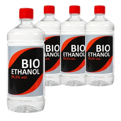 Produktbild von Premium Bioethanol 100% Reinheit – Geruchlos & Rauchfrei – Umweltfreundlicher Brennstoff für Kamine & Feuerstellen – Innen- & Außenbereich - 4 Liter