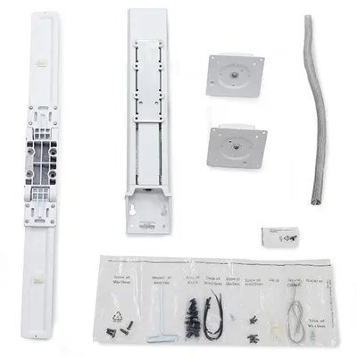 Produktbild von Ergotron - Montagekomponente (2 VESA-Adapter, Kabelführungskomponenten, Scharnierbogen, Hubmotor) - Seite-zu-Seite - für 2 LCD-Displays - Dual-Monitor-Kit - weiß - Bildschirmgröße: bis zu 61 cm (bis zu 24 Zoll) - am Wagen montierbar