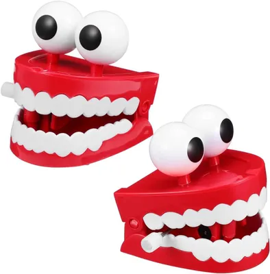 Productafbeelding van Tomaibaby wind-up speelgoed plastic chattering - Set van 2 - Tanden Wind up Speelgoed Vroege Onderwijs