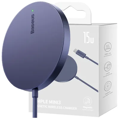 Produktbild von Baseus Simple Mini3, Drinnen, USB, Kabelloses Aufladen, 1,2 m, Violett