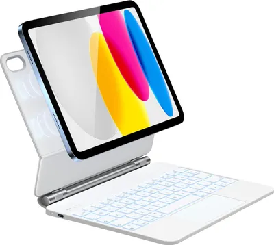 Produktbild von Hülle mit Tastatur für iPad 10. Gen 10,9 HOU QWERTZ mit Touchpad, weiß