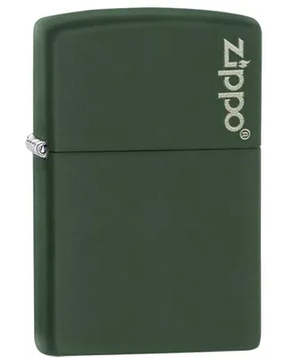 Immagine prodotto di Accendino a benzina Zippo verde opaco con logo Zippo, non caricato 6001568