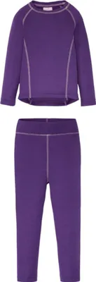 Produktbild von Crivit Mädchen Thermo Unterwäsche Lange Unterhose Langarm Oberteil Lila 98-104